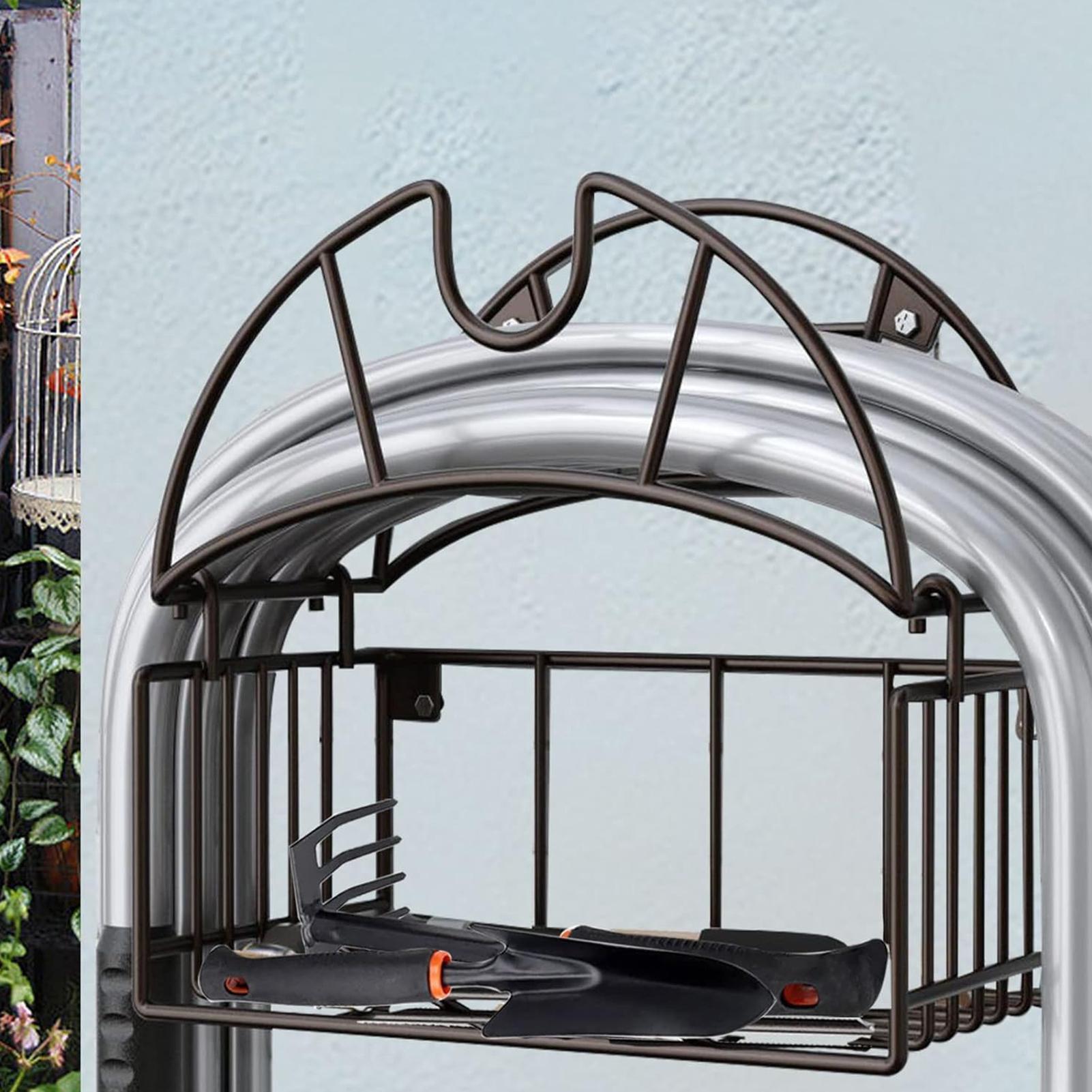 Gardening Tools Range - حامل جداري لخرطوم الحديقة متعدد الوظائف،
