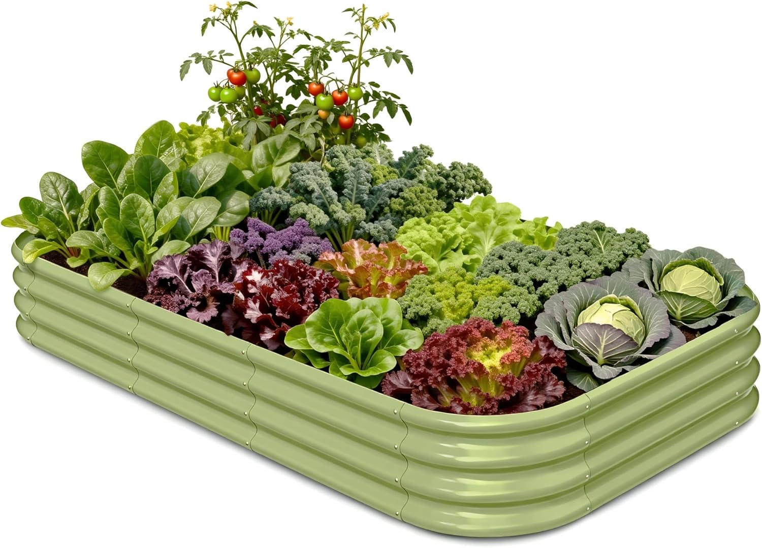 Raised Bed Planter Box - حوض زراعة مرتفع مجلفن 8×4×1 قدم،