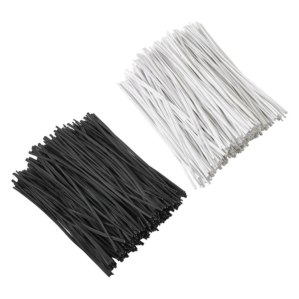 Garden Wire Twist Tie - 100 قطعة BK WH مفلطح سلك