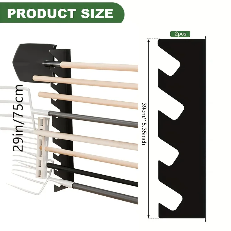 Gardening Tools Rake - حامل أدوات حدائق معدني متين مع