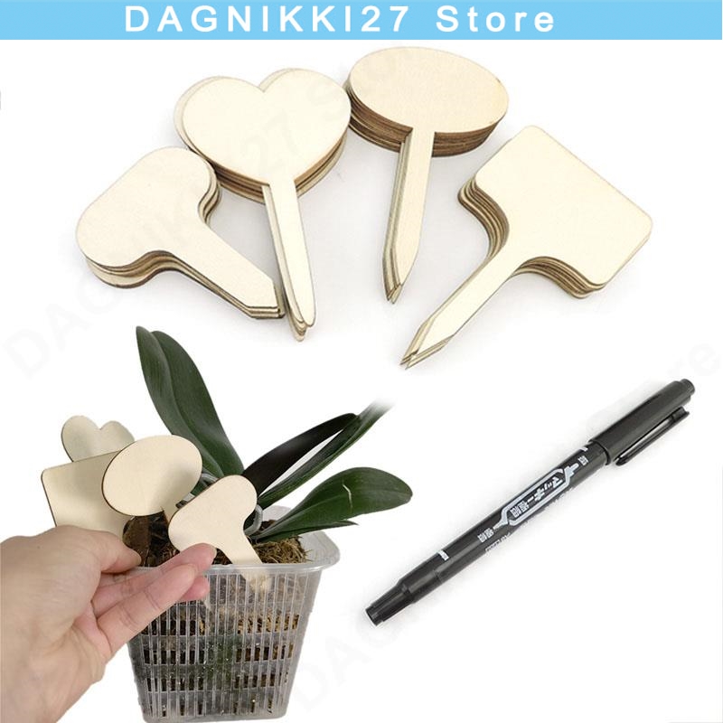 Gardening Tools Labeled - 10x T-نوع تسميات النباتات الخشبية صديقة