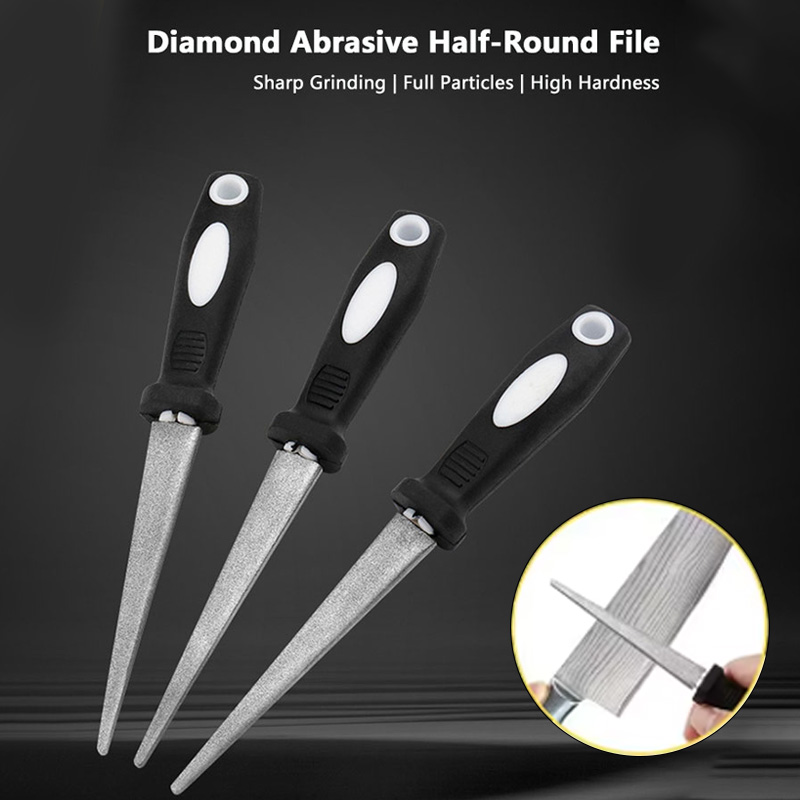 Gardening Tools Knife - مبراة ماسية معدنية مزدوجة لشحذ المقصات
