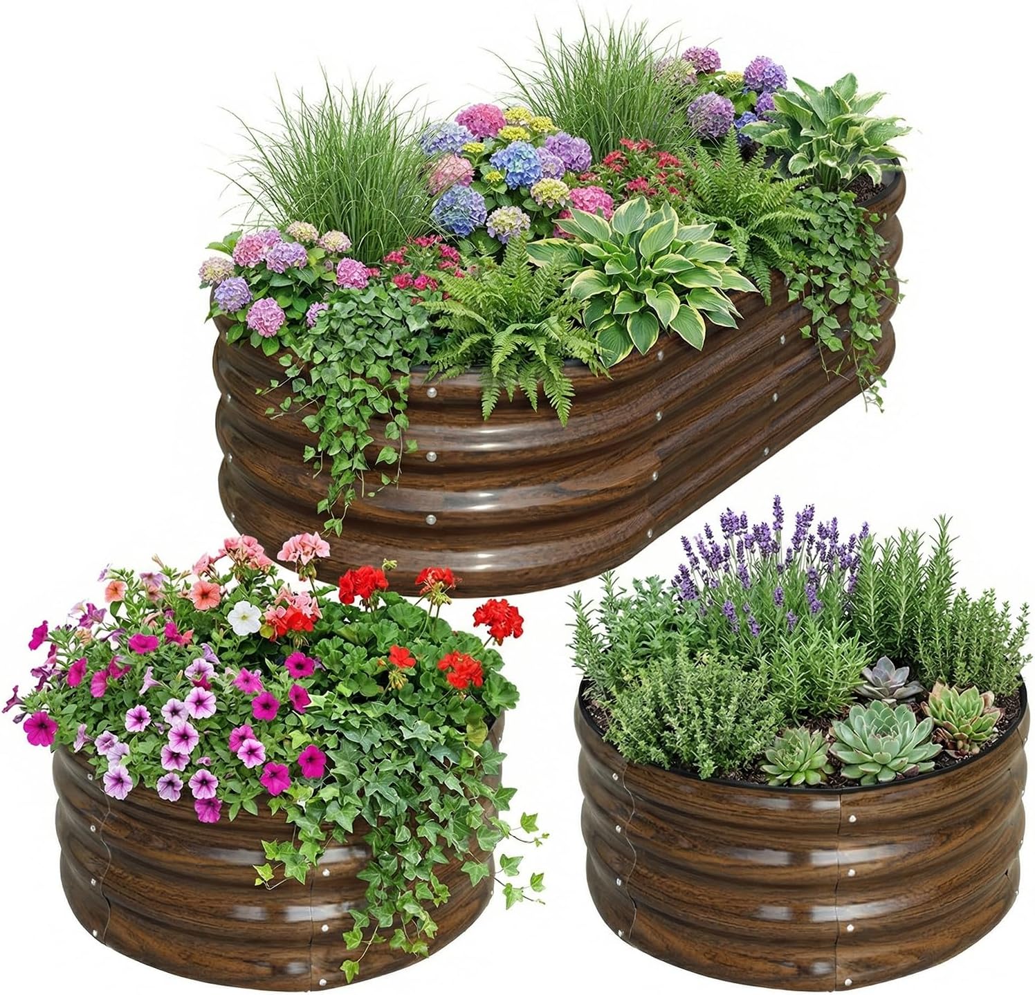 Raised Bed Planter Box - طقم أحواض زراعة مرتفعة من الفولاذ