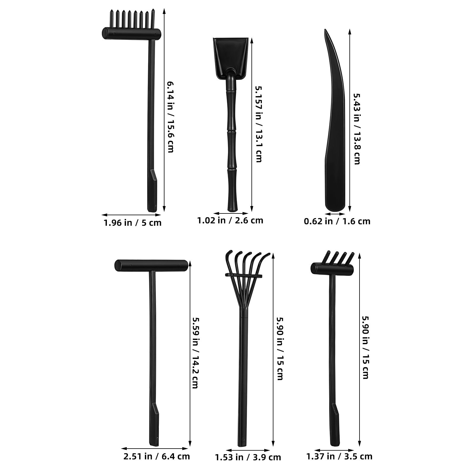 6 قطع من أدوات حديقة الزن الصغ - مراجعة Gardening Tools Rake وسعره