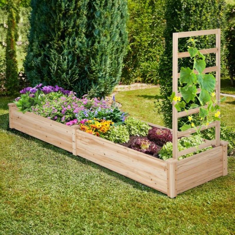 حوض زراعة مرتفع مع صندوق زراعة - مراجعة Raised Bed Planter Box وسعره