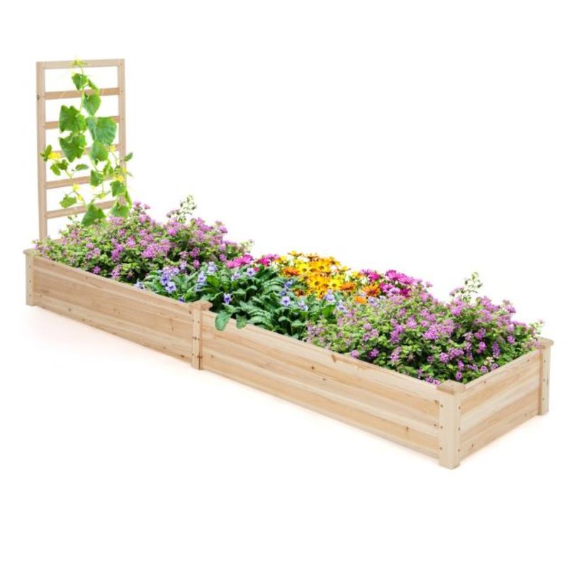 حوض زراعة مرتفع مع صندوق زراعة - مراجعة Raised Bed Planter Box وسعره