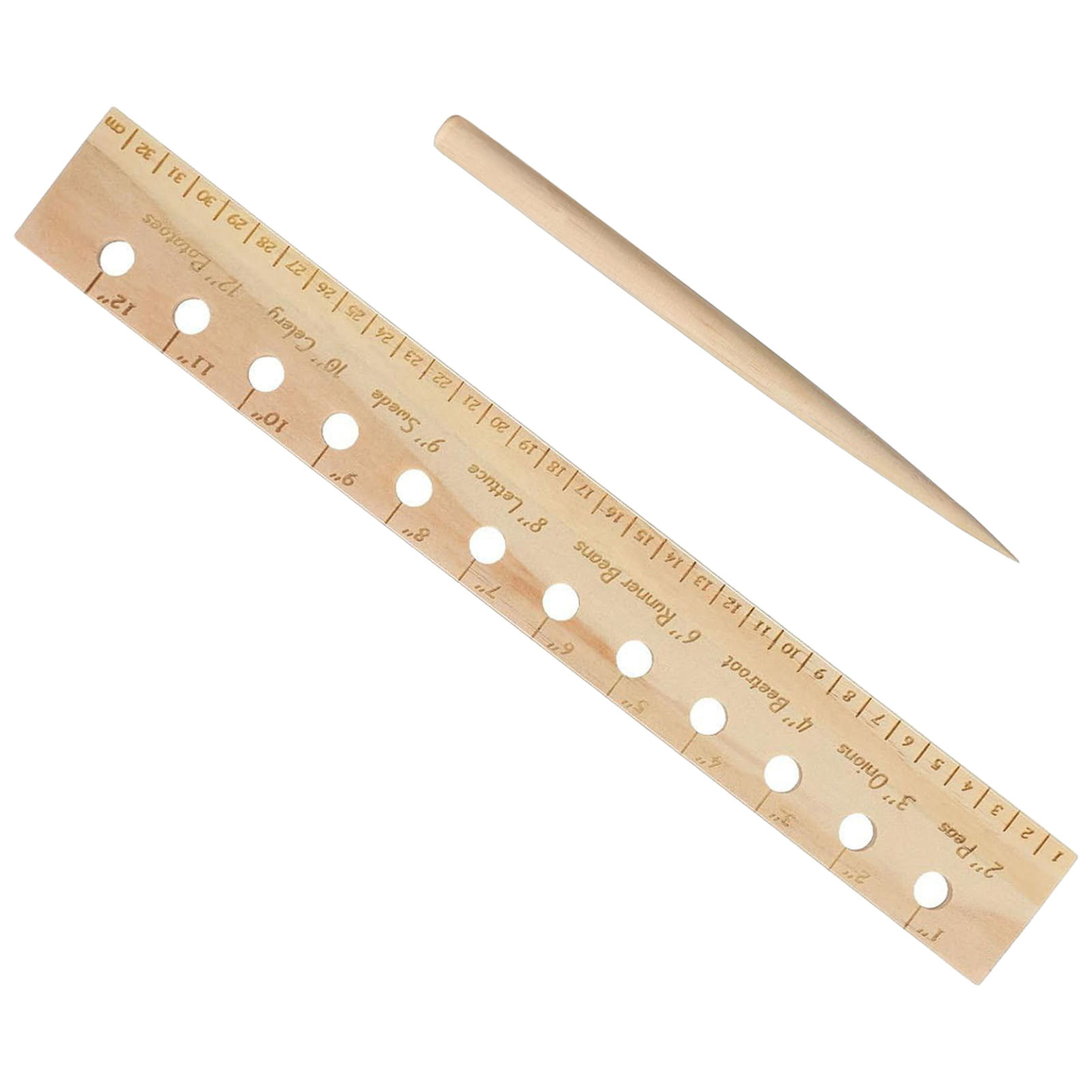 مسطرة زراعة من الخشب الصلب للم - مراجعة Gardening Tools Wooden وسعره