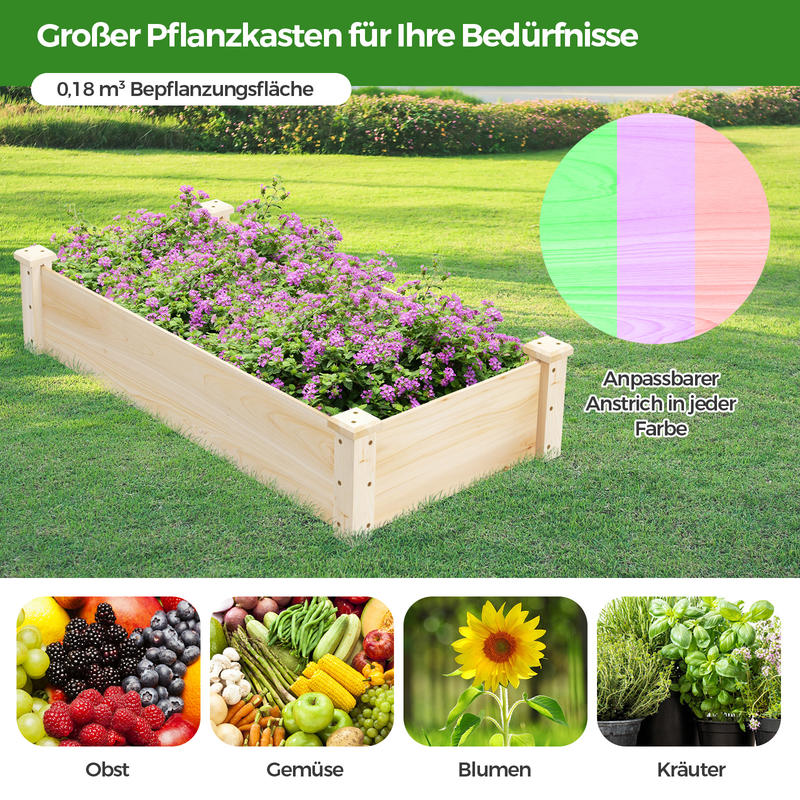 حوض زراعة خشبي مربع مرتفع للحد - مراجعة Raised Bed Planter Box وسعره