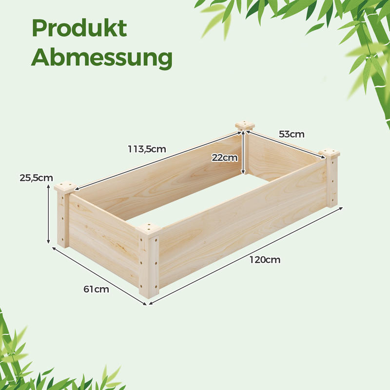 حوض زراعة خشبي مربع مرتفع للحد - مراجعة Raised Bed Planter Box وسعره
