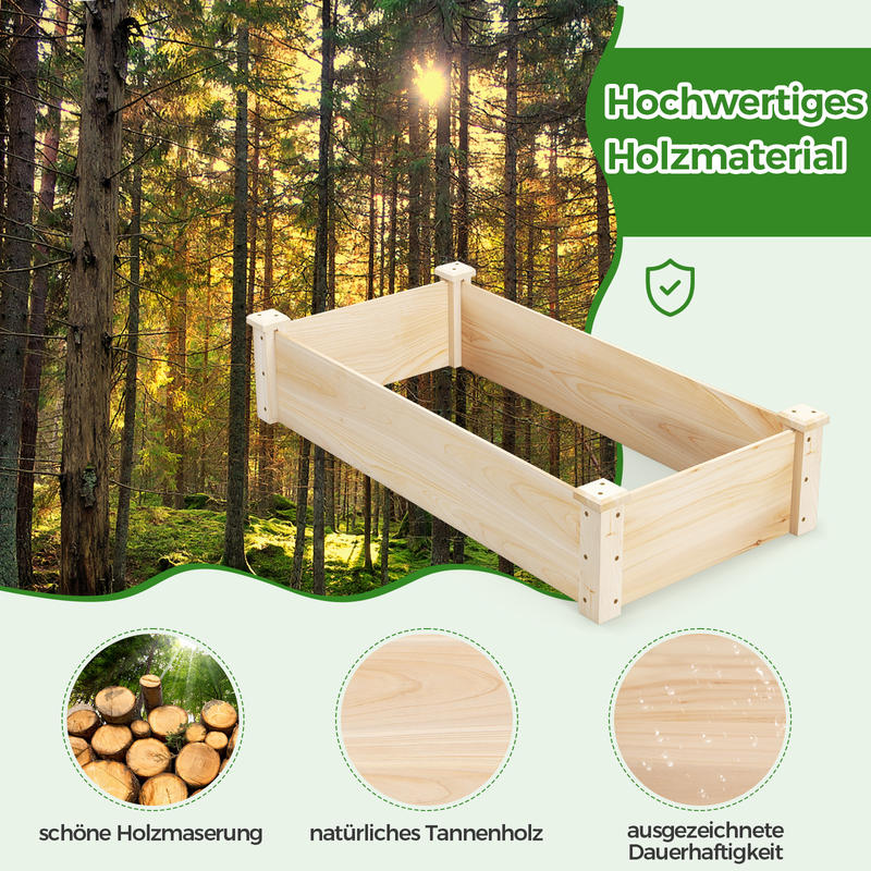 حوض زراعة خشبي مربع مرتفع للحد - مراجعة Raised Bed Planter Box وسعره