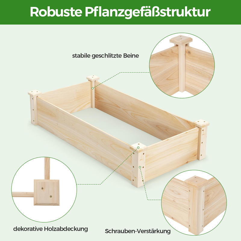 حوض زراعة خشبي مربع مرتفع للحد - مراجعة Raised Bed Planter Box وسعره