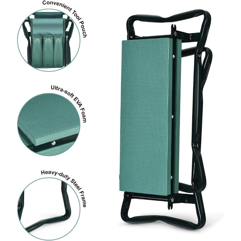 مقعد حديقة قابل للطي 2 في 1 مع - مراجعة Gardening Tools Kit For Sale وسعره