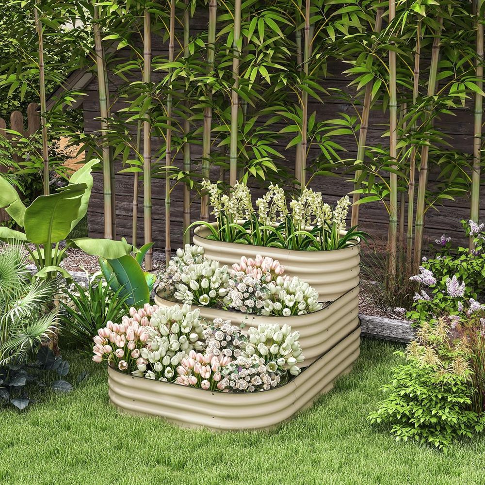حوض زراعة مرتفع من الفولاذ بثل - مراجعة Raised Bed Planter Box وسعره