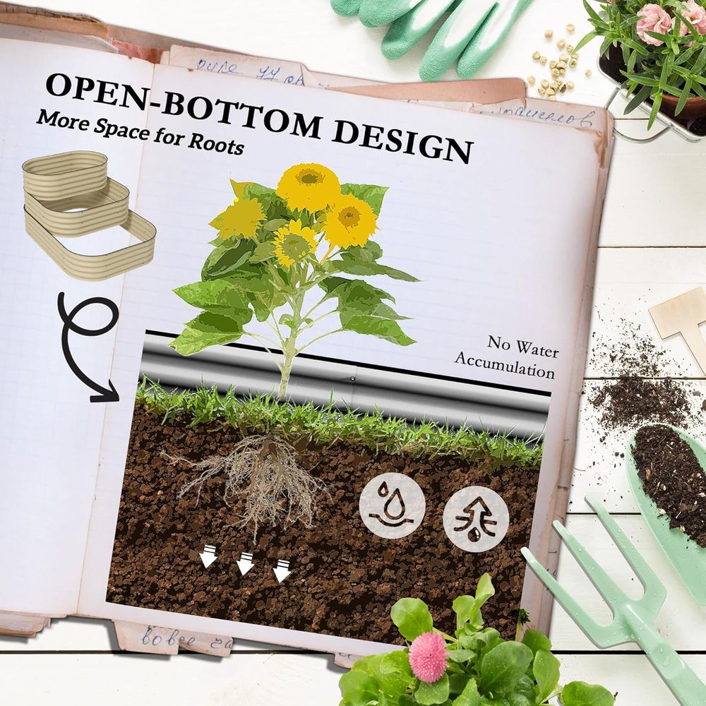 حوض زراعة مرتفع من الفولاذ بثل - مراجعة Raised Bed Planter Box وسعره