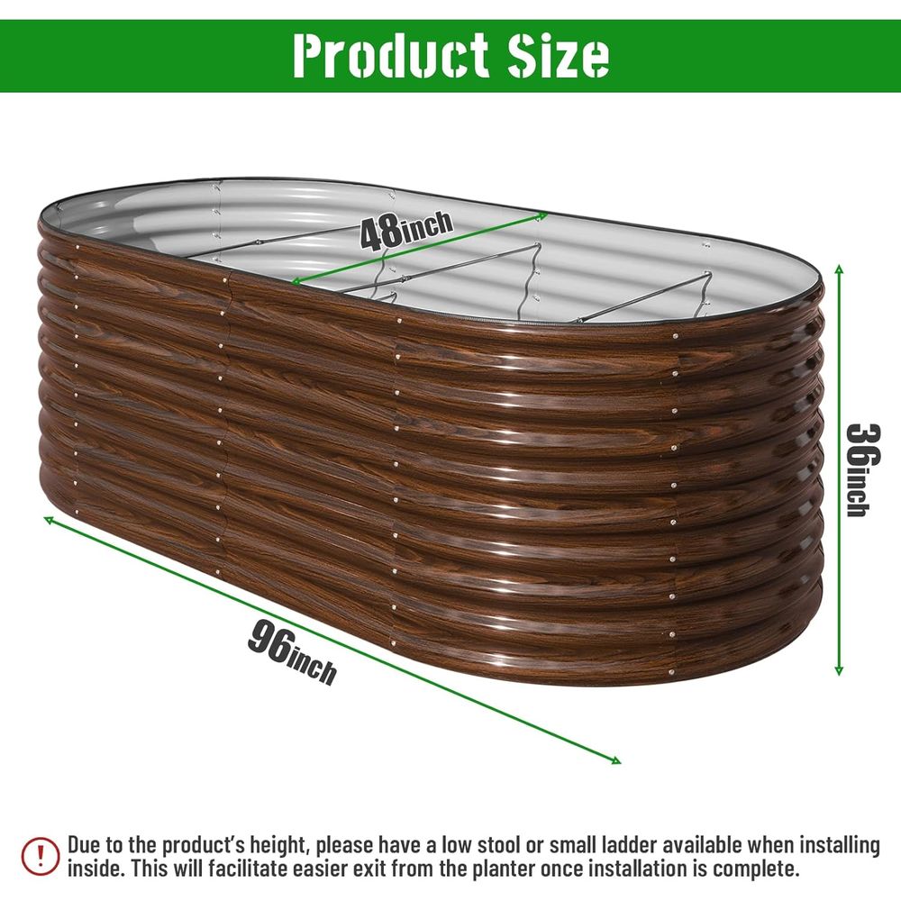 حوض زراعة مرتفع بيضاوي الشكل ب - مراجعة Raised Bed Planter Box وسعره