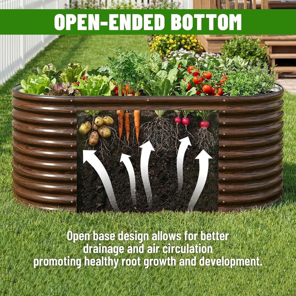 حوض زراعة مرتفع بيضاوي الشكل ب - مراجعة Raised Bed Planter Box وسعره