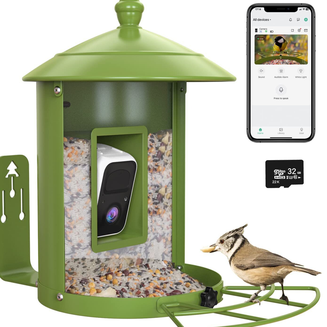 وحدة تغذية الطيور الذكية AI مع - مراجعة Gardening Tools Definition وسعره