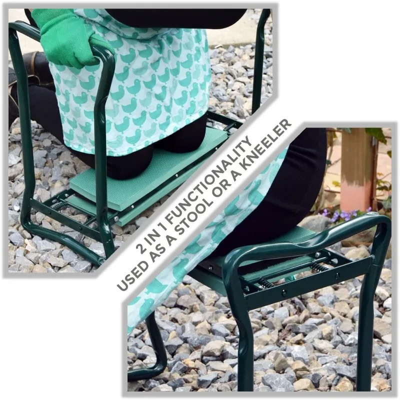 مقعد حديقة قابل للطي 2 في 1 مع - مراجعة Gardening Tools Kit For Sale وسعره