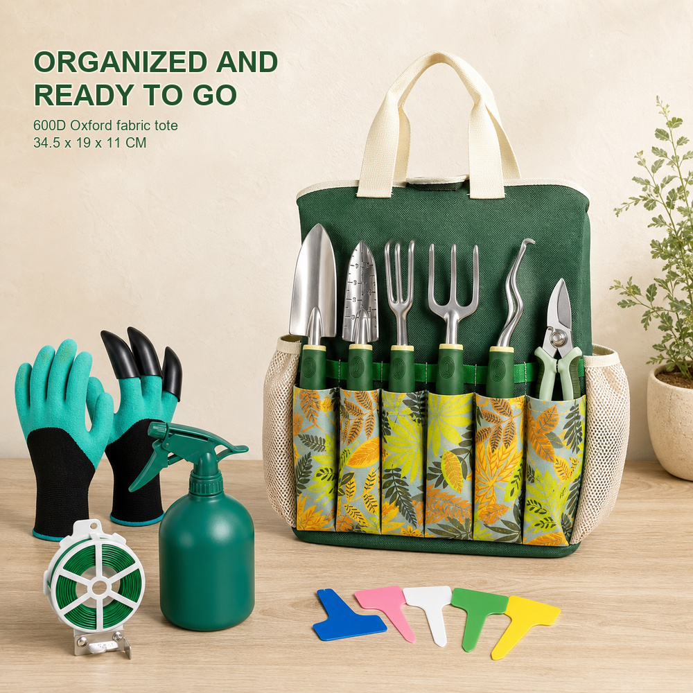 طقم أدوات حدائق من 16 قطعة من  - مراجعة Gardening Tools Labeled وسعره
