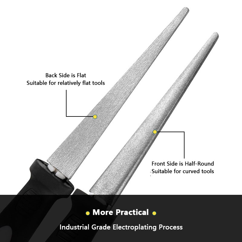 مبراة ماسية معدنية مزدوجة لشحذ - مراجعة Gardening Tools Knife وسعره