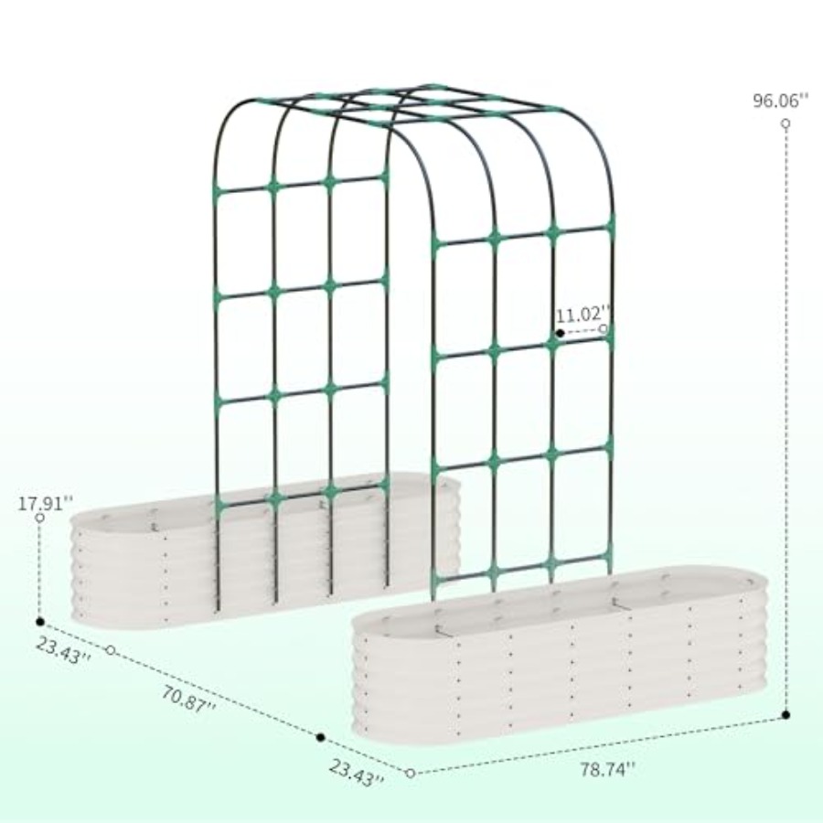 حوض زراعة مرتفع مجلفن بارتفاع  - مراجعة Raised Bed Planter Box وسعره