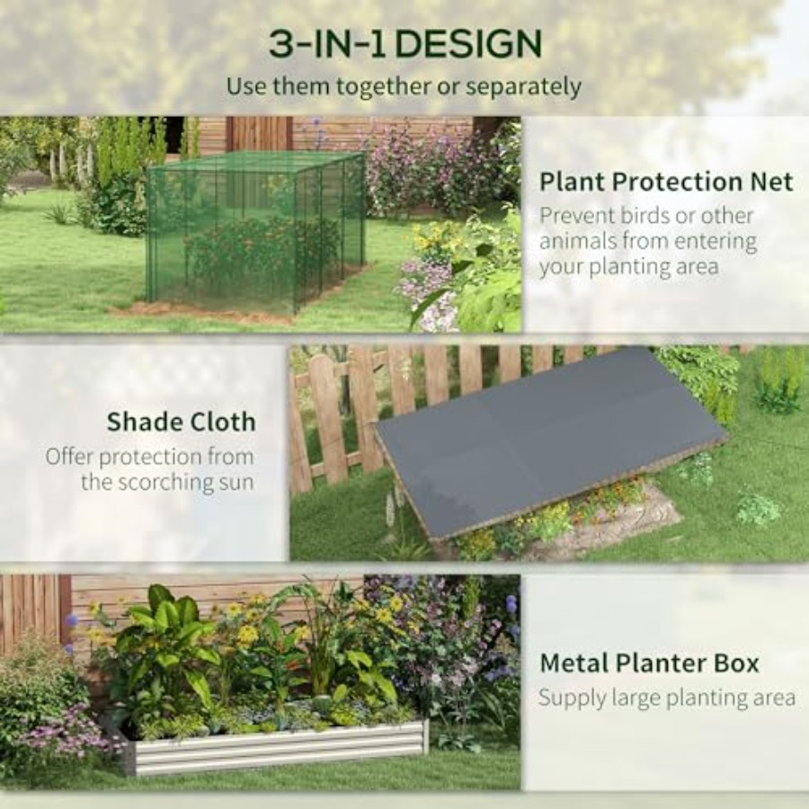 حوض زراعة معدني مجلفن مقاس 7.3 - مراجعة Raised Bed Planter Box وسعره
