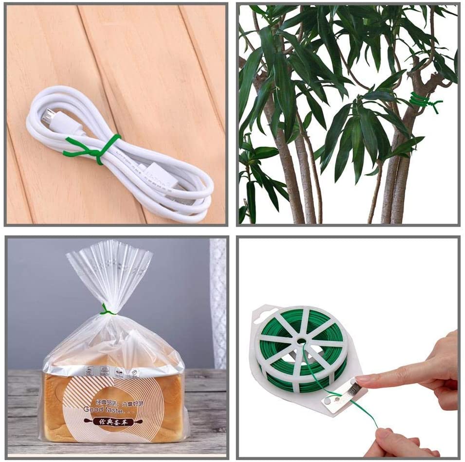 بكرة لف مع القاطع ، أداة حديقة - مراجعة Garden Wire Twist Tie وسعره