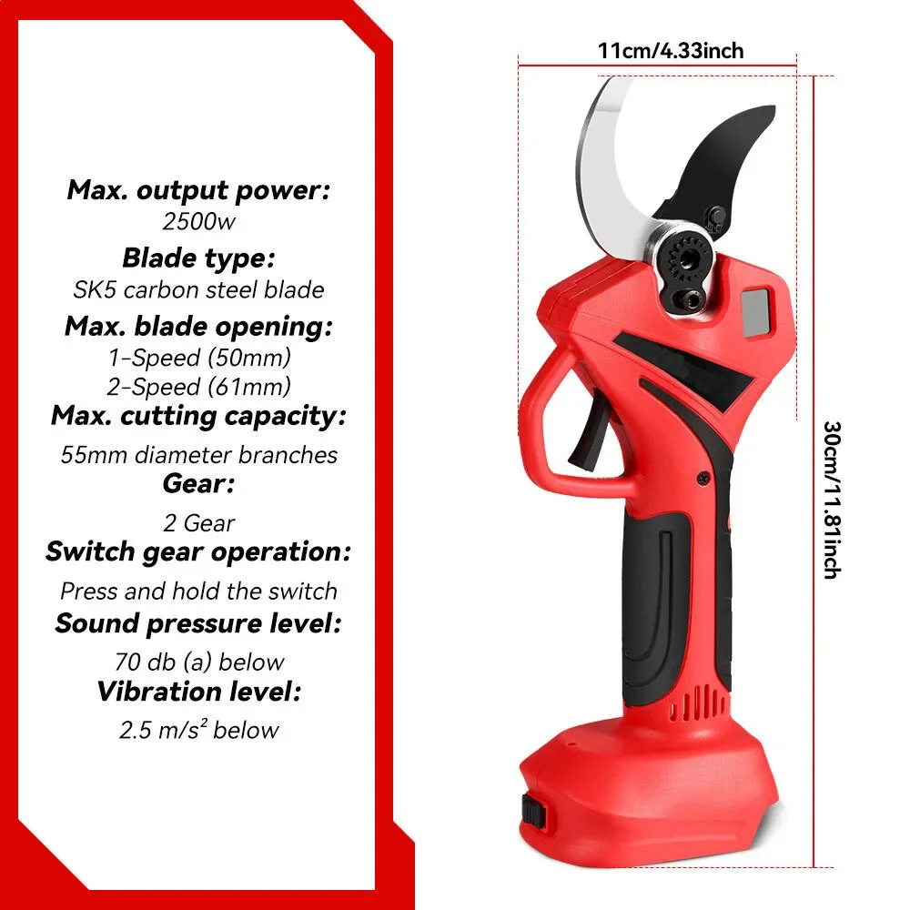 55 مللي متر مقص كهربائي بدون ف - مراجعة Gardening Tools Scissors وسعره