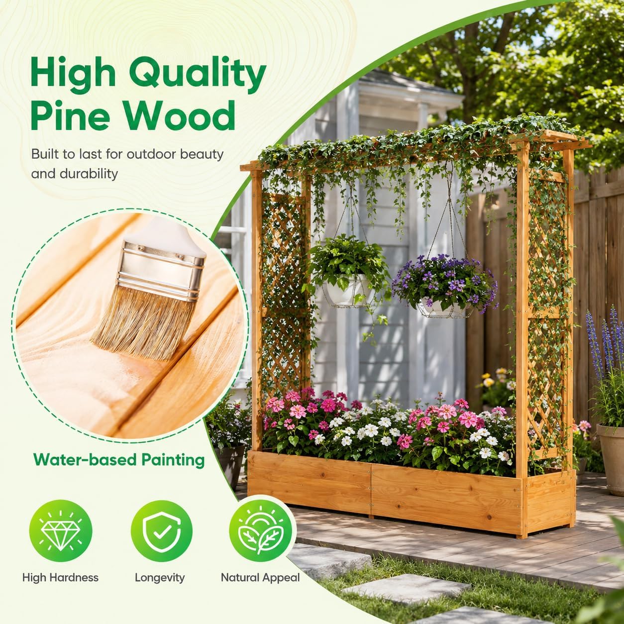 حوض زراعة مرتفع مع سياج شبكي و - مراجعة Raised Bed Planter Box وسعره
